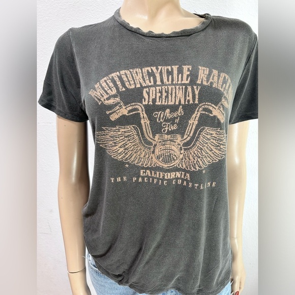 LE LIS shirt gray with motorcycle inspired - Picture 4 of 12